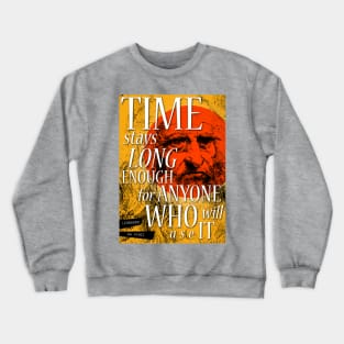 Leonardo da Vinci Inspirational Quote Crewneck Sweatshirt